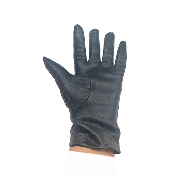 GII NWT brown black reptile print cold weather driving dress contemporary gloves - Picture 7 of 12